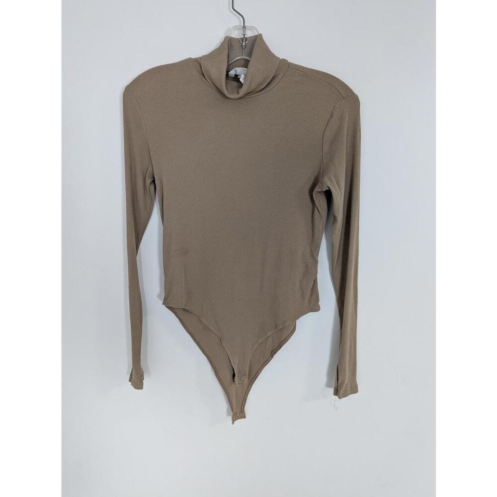 H&M Women's Turtleneck Ribbed Bodysuit Size Medium Casual